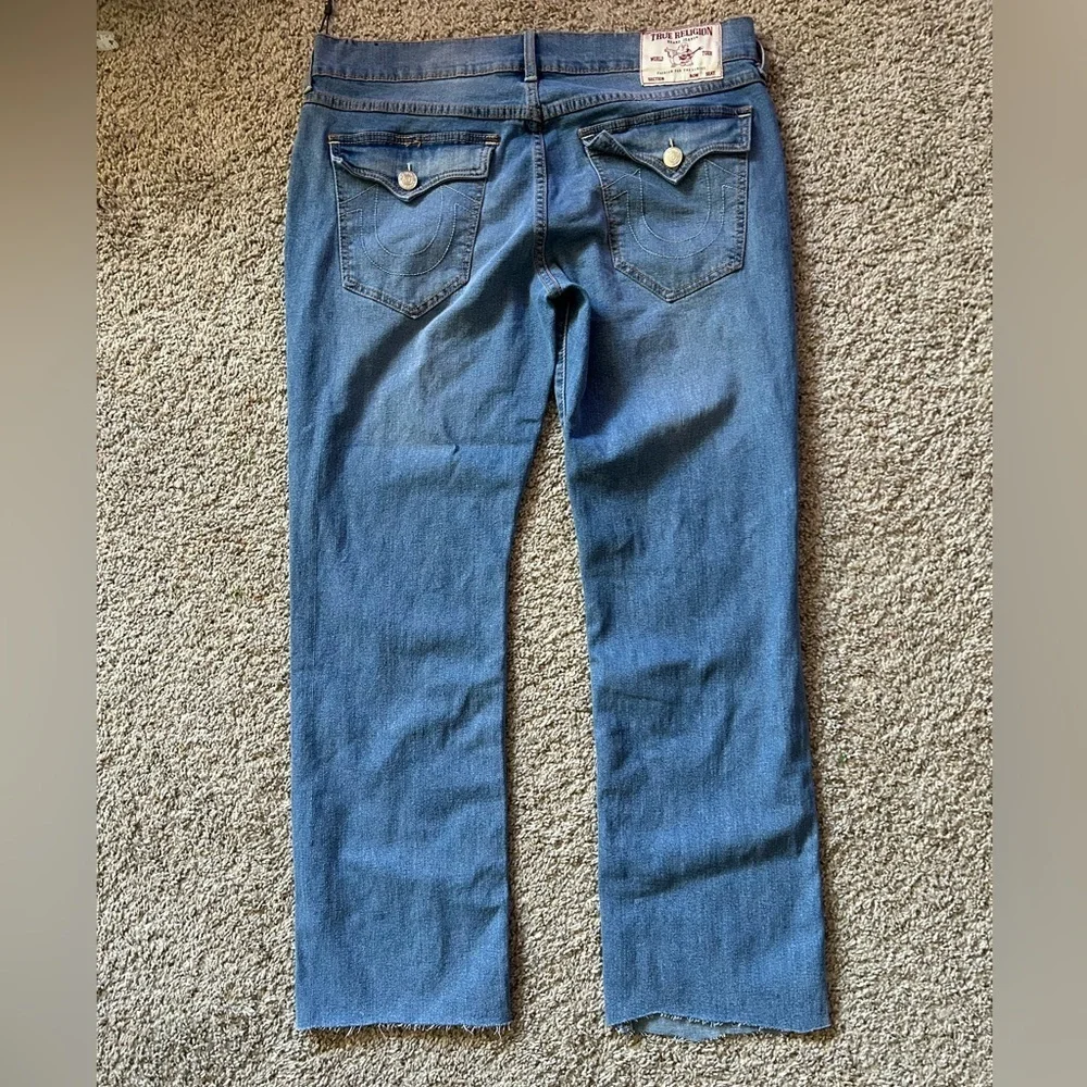 NWT True Religion Ricky Single Needle Flap Straight Jean Relaxed Size 36 Men's